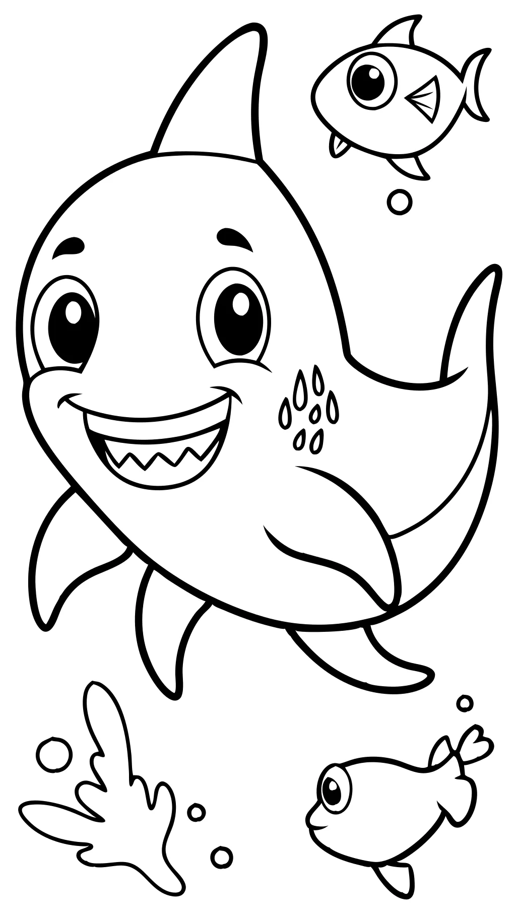 coloriage de requin bébé pdf